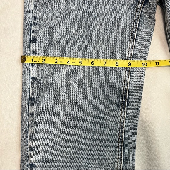 Shein High Waisted Stone Wash Distressed Jeans Blue Size S (4) - Picture 6 of 12